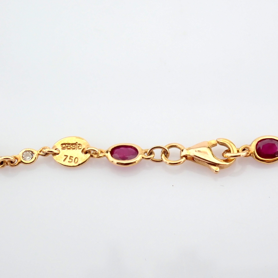 Natural Diamond 18K Rose/Pink Gold Necklace
