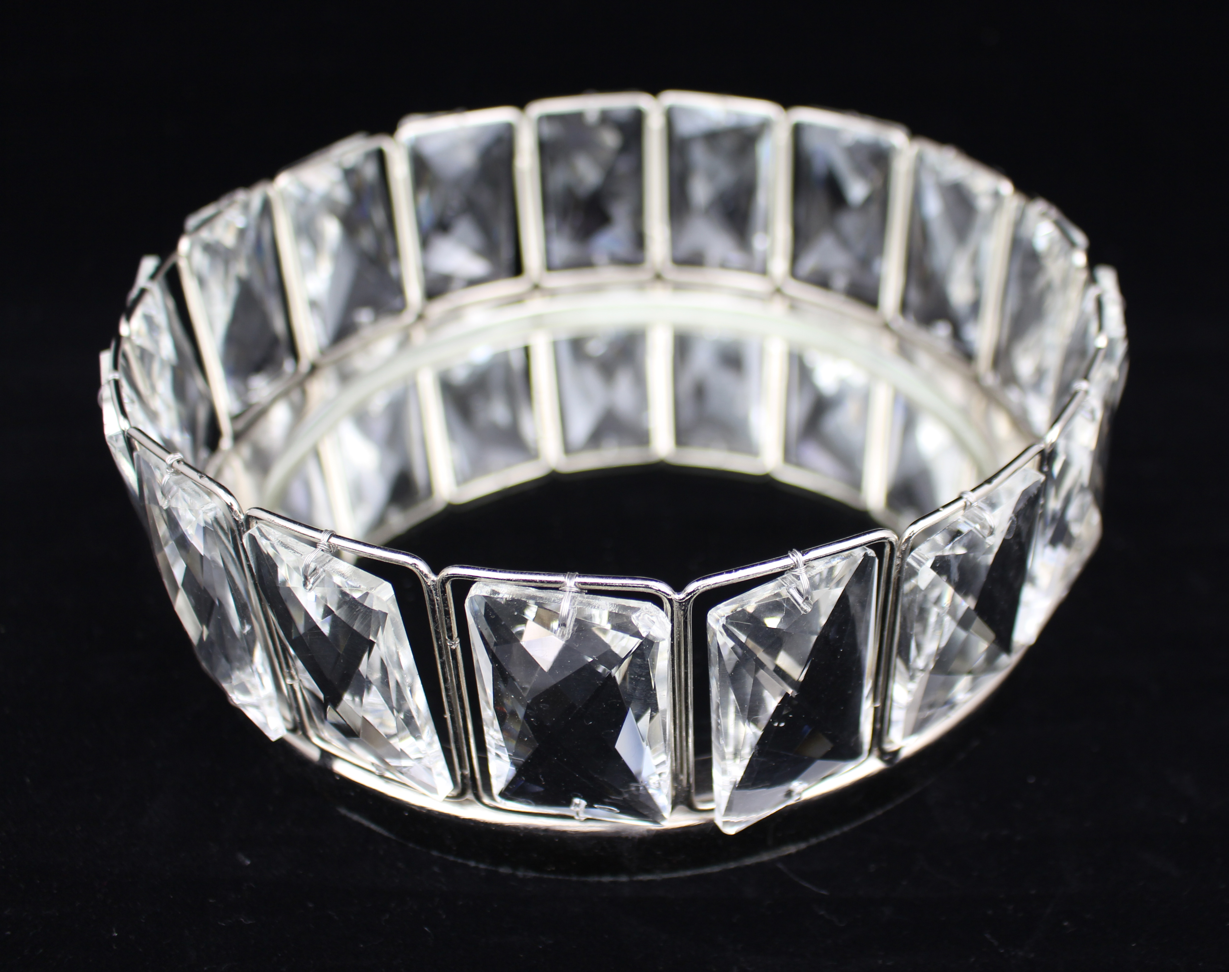 Contemporary Crystal Mirrored Centrepiece Tray