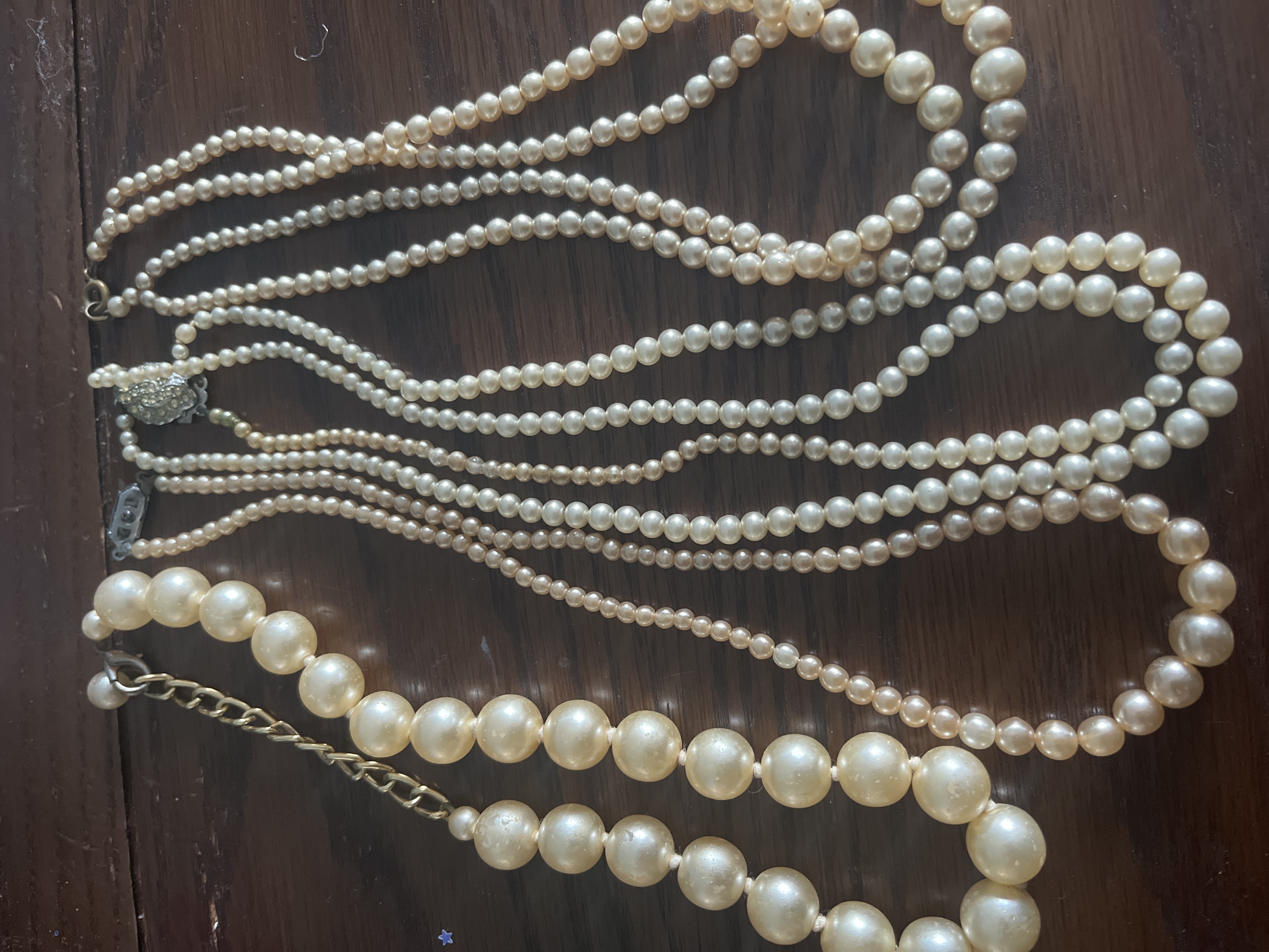 Four Vintage Bead Necklaces