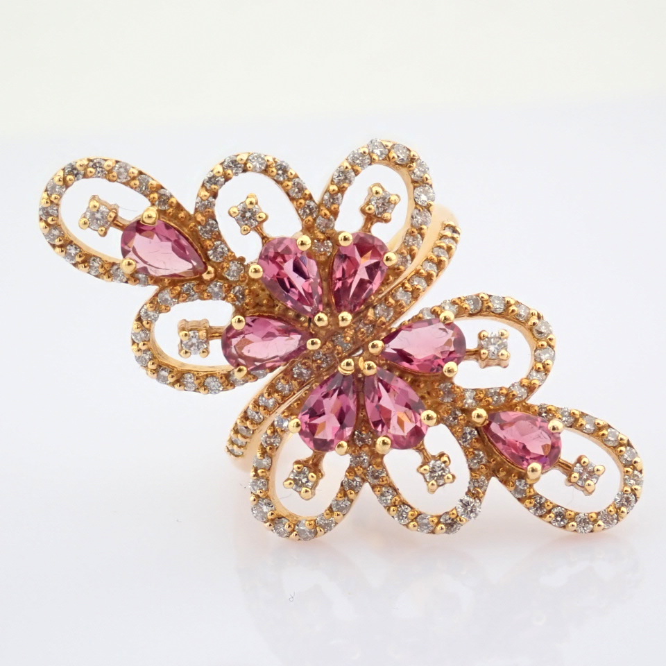 Natural Diamond 18K Rose/Pink Gold Ring