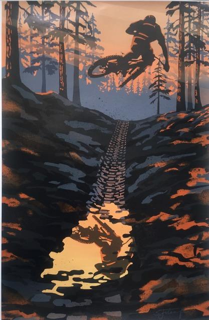 Filsouf. S (b1994) ‘Extreme’, Mountain Bike, X Trail, Lithograph. 2024.