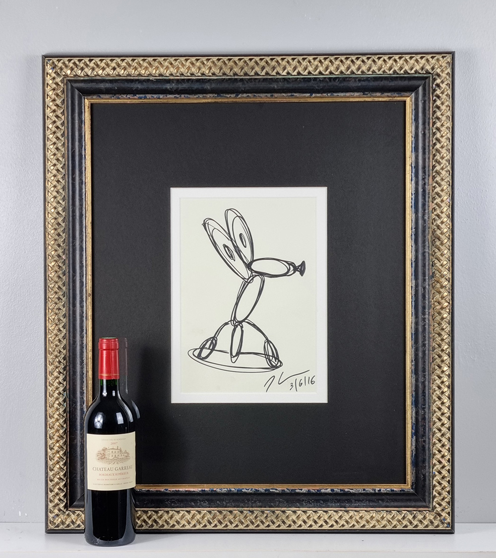 Jeff Koons Original Drawing Signed