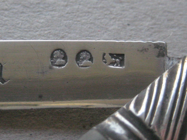 Rare George III Double Duty Marked Silver Bladed Folding Fruit Knife