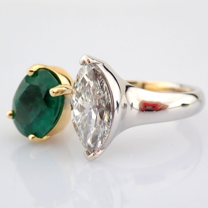 Marquise Cut Lab-Grown Diamond Ring - 3.74 Total Carat (IGI Certified)