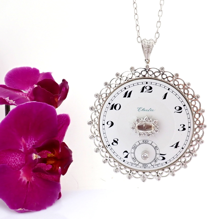 Natural Diamond 14K White Gold Necklace