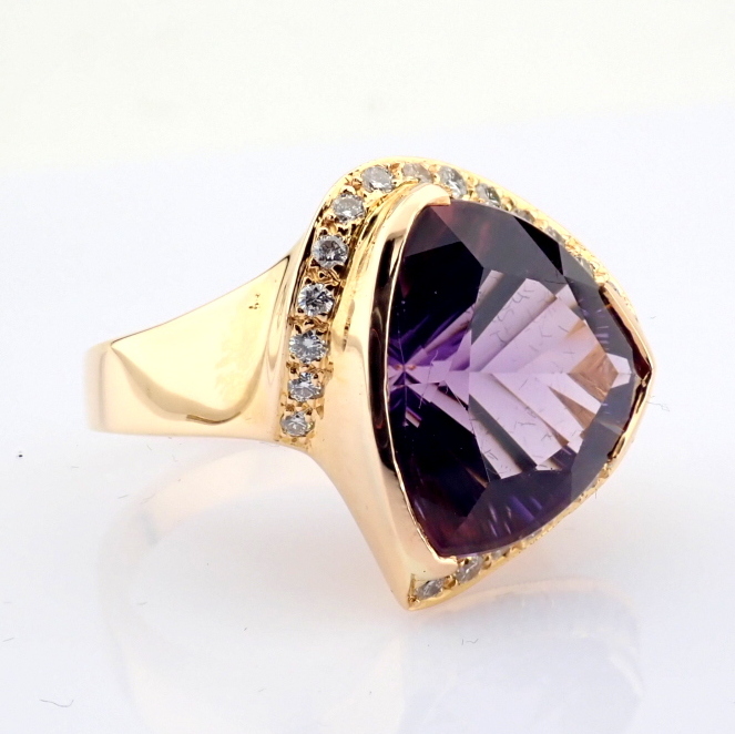Natural Diamond 18K Rose/Pink Gold Ring