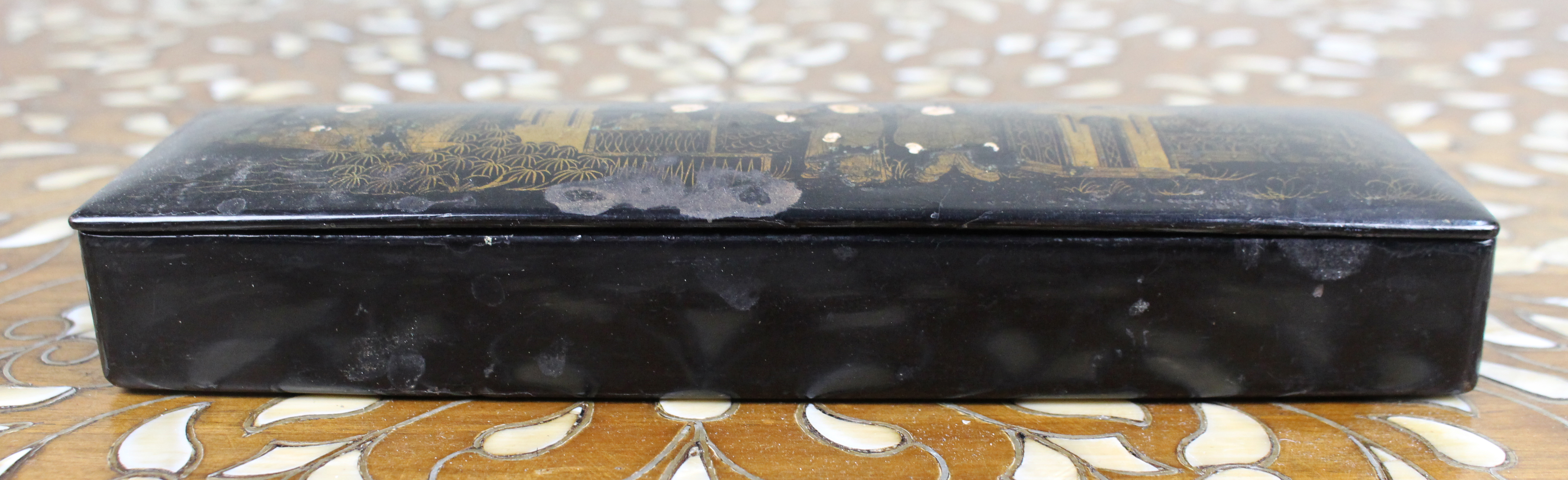 Chinese Export Lacquer Pen Box – Late 19th Century