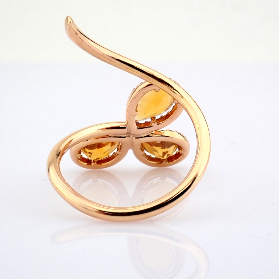Natural Diamond 18K Rose/Pink Gold Ring