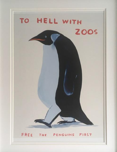 David Shrigley OBE (b 1968) ‘I Hate Humans & 3 Others’, Shrig Mini Series Offset Lithograph, Framed