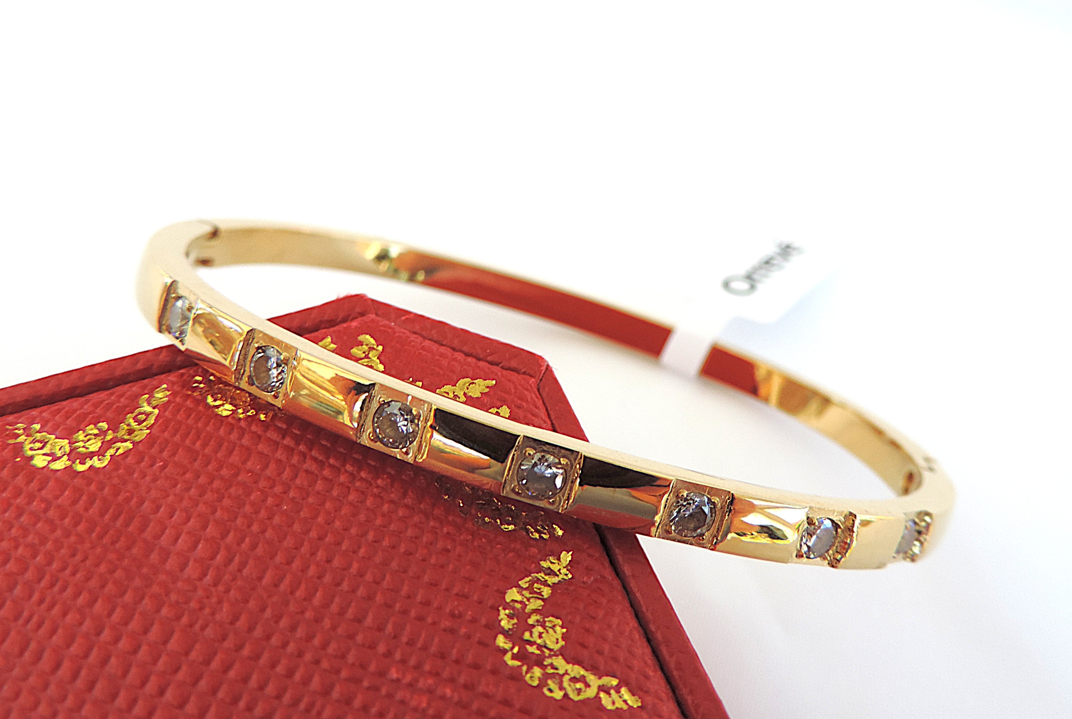Orrevé 18k Gold Plated White Zircon Gemstone Bracelet 'New'