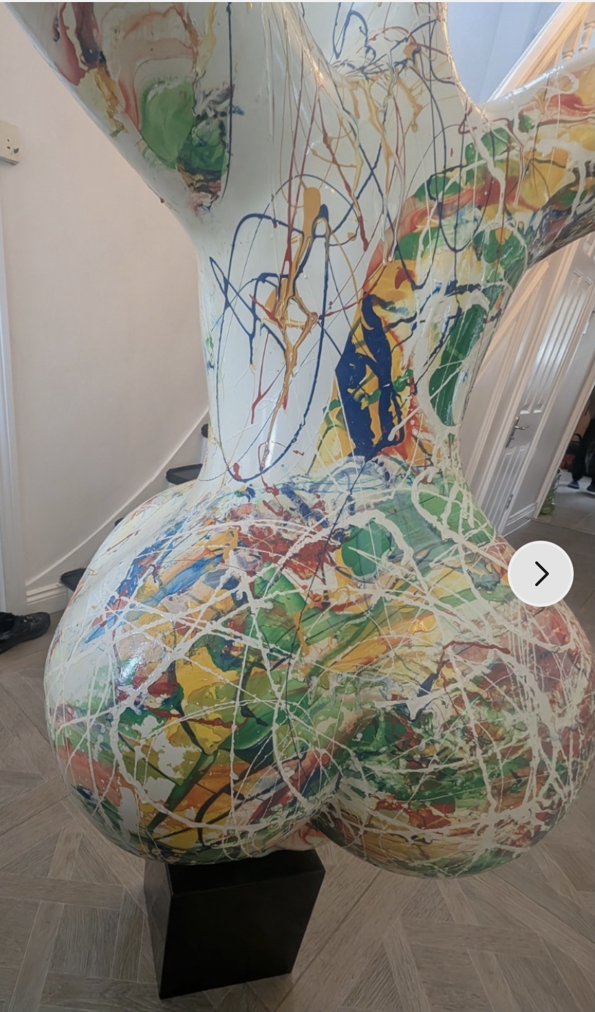 Dancing Ballerina Fat Woman Figure Large Sculpture