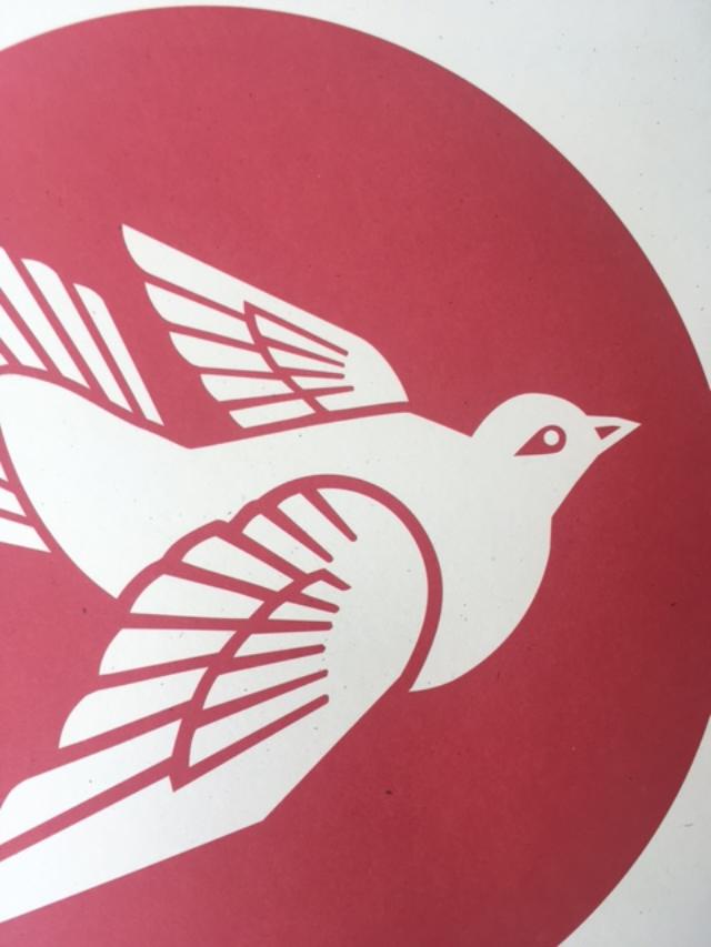 Shepard Fairey (b 1970) ‘Geometric Dove’, 3 Hand Signed Lithographs, 60 x 60 cm, 2020