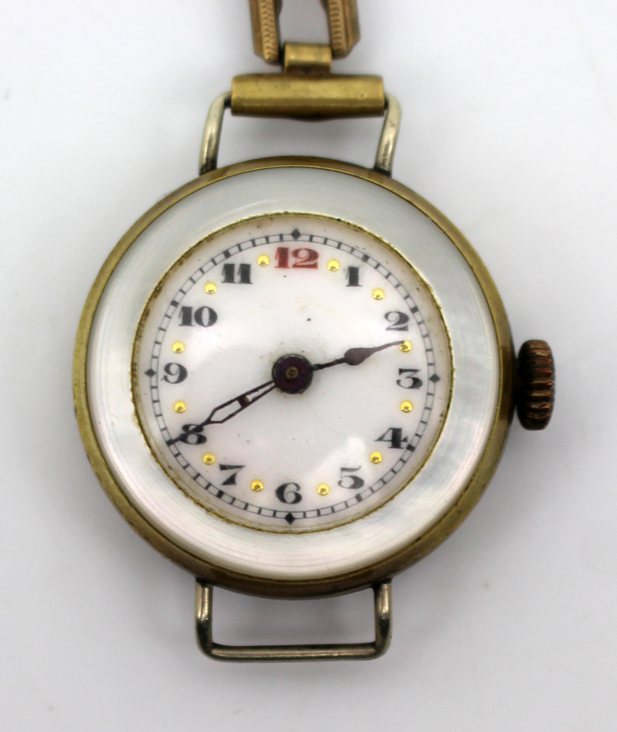Early 20th Century Ladies’ Wristwatch with Mother-of-Pearl Case