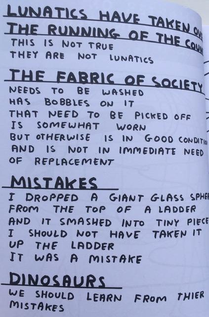David Shrigley OBE (b1968) ‘Fully Coherent Plan: For A New and Better Society’, Edition, 2019
