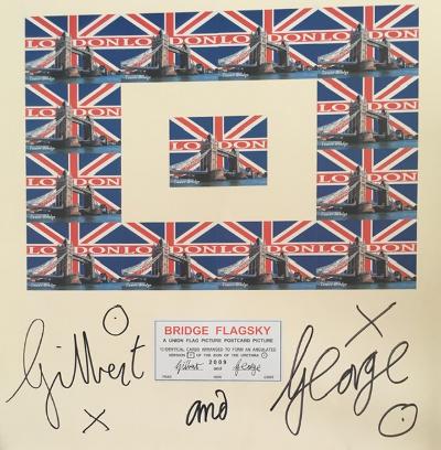 Gilbert & George (b.1943 & 42) Italian & British, Signed,Time Out London, Bridge Flagsky Ltd Ed 2009