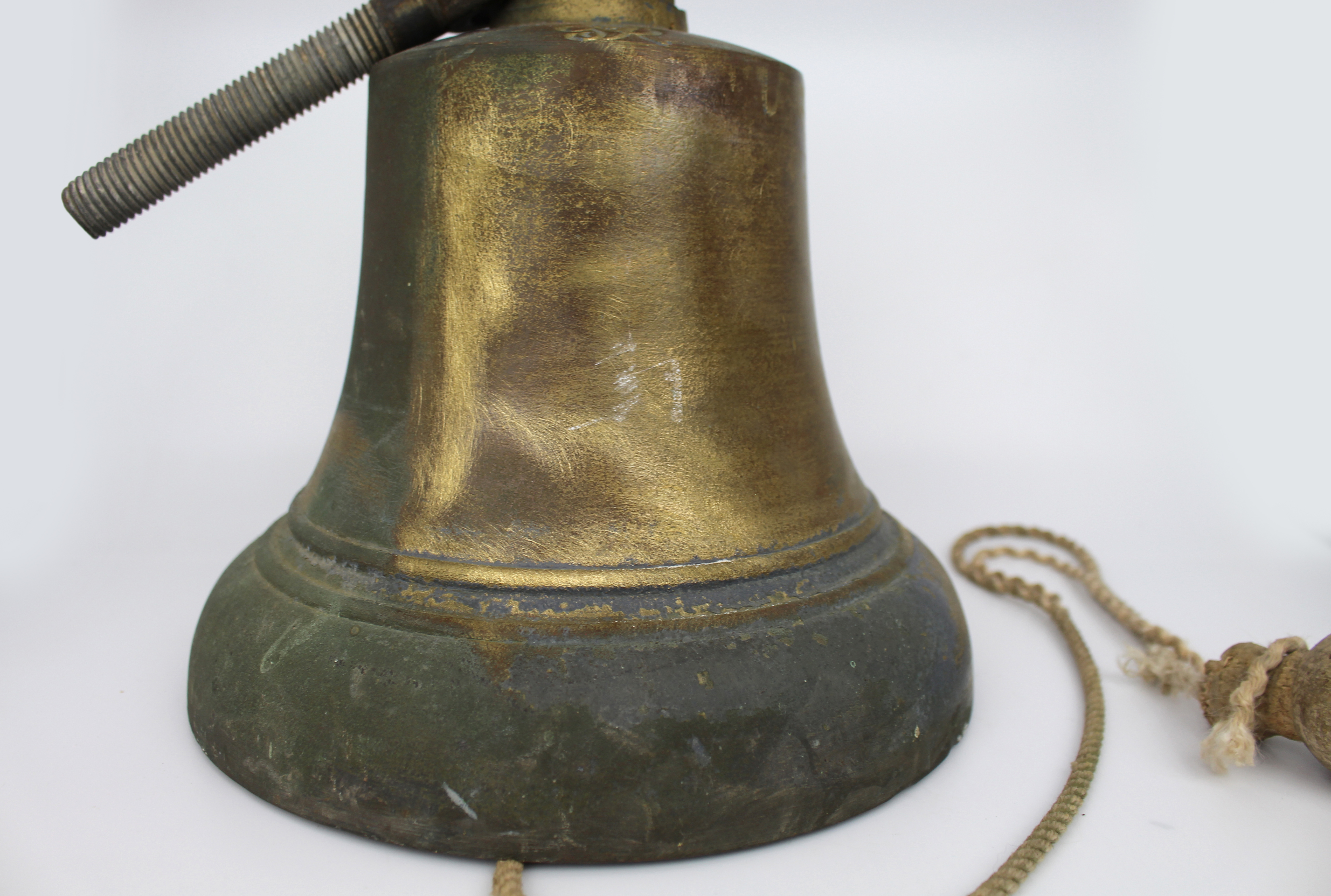 Fine British Bronze Ship's Bell with Crowned GR Cipher
