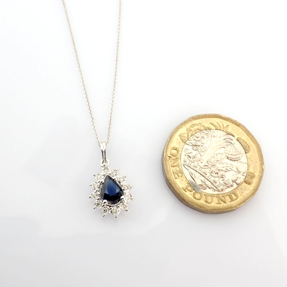 Natural Diamond 18K White Gold Necklace