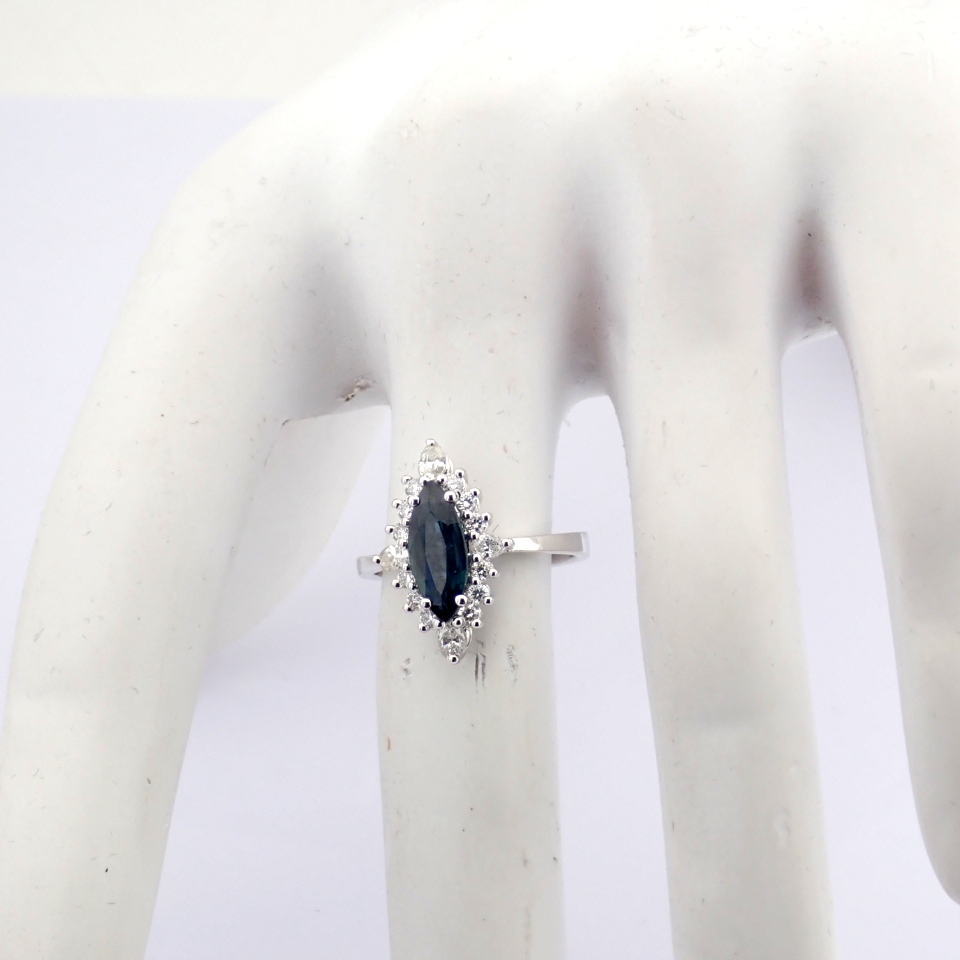 Natural Diamond 18K White Gold Ring