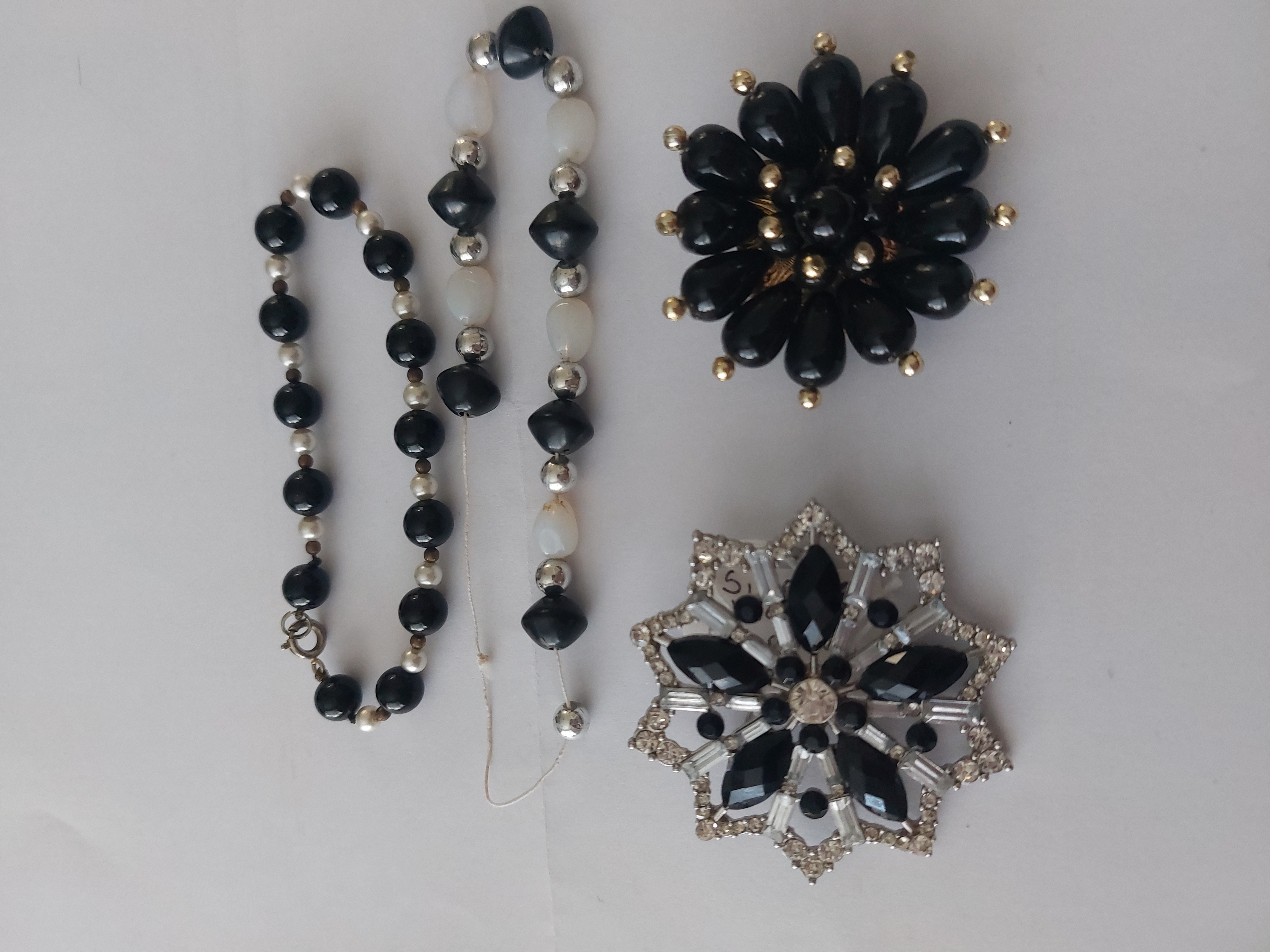 Two Vintage Brooches and Bracelet