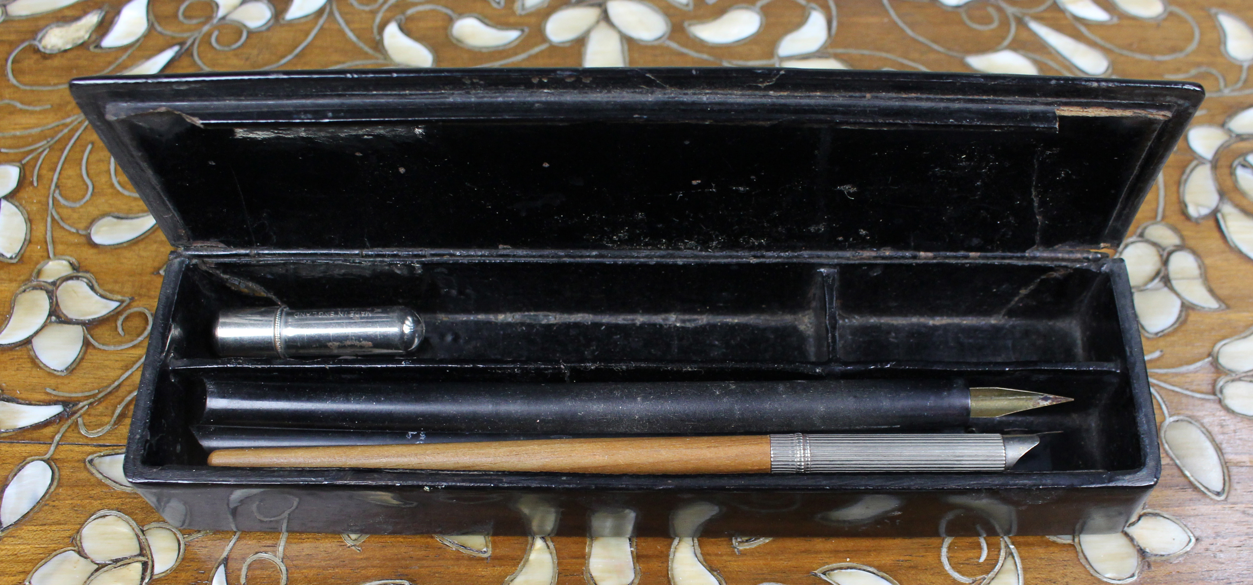 Chinese Export Lacquer Pen Box – Late 19th Century