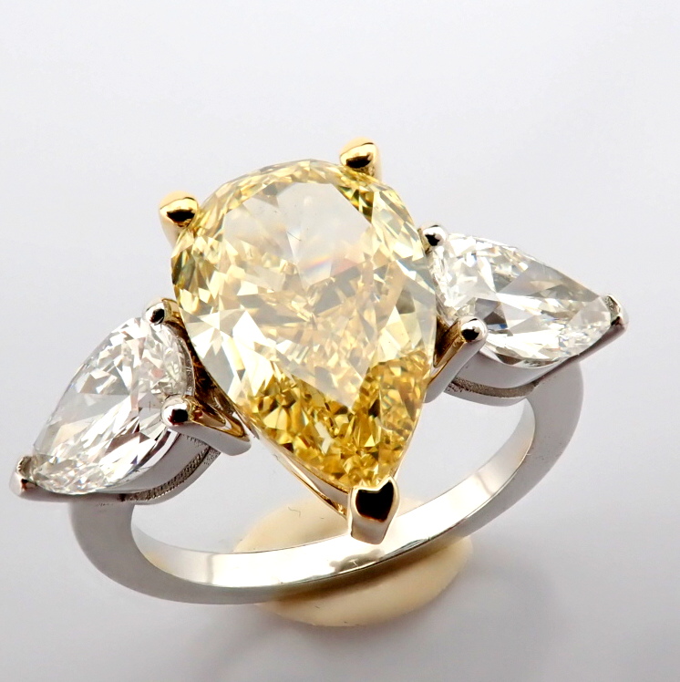 Pear Cut Lab-Grown Diamond Ring - 5.99 Total Carat (IGI Certified)