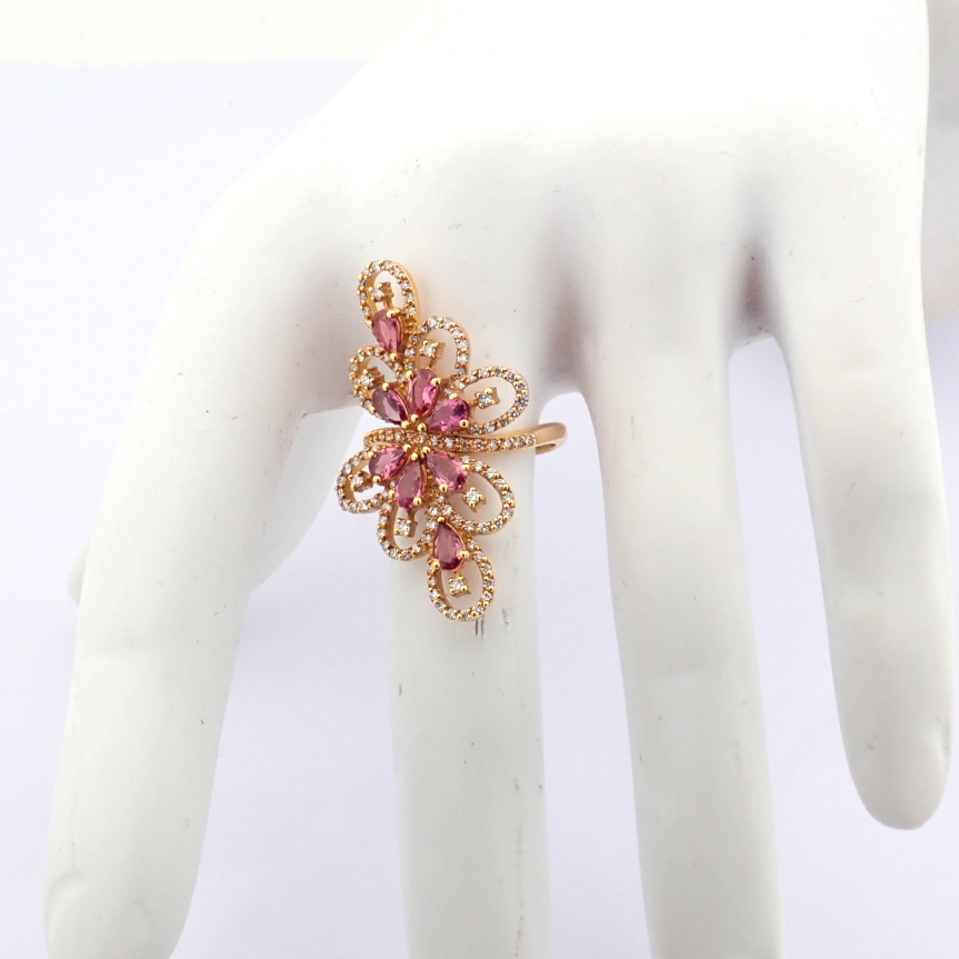 Natural Diamond 18K Rose/Pink Gold Ring