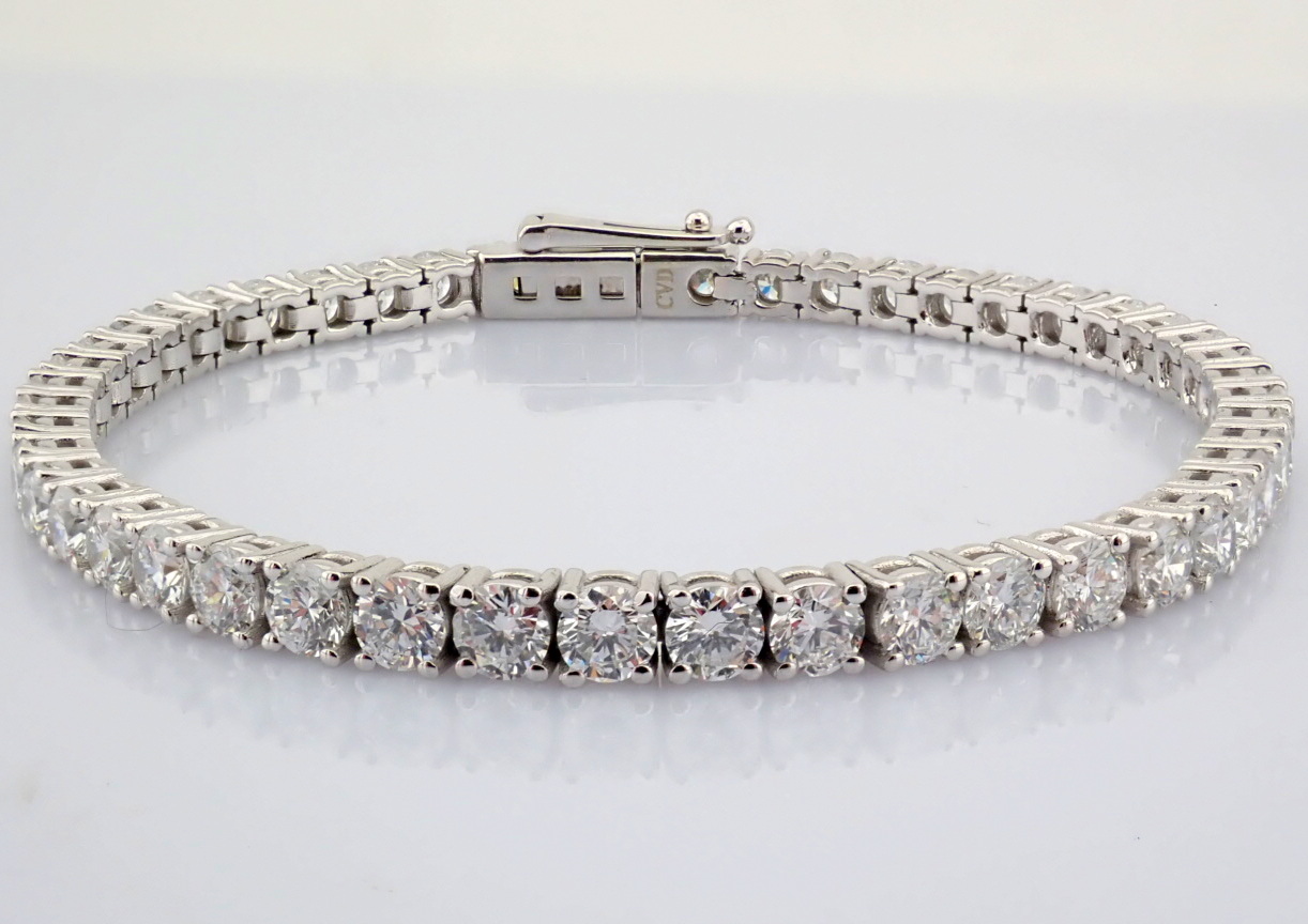 Round Cut Lab-Grown Diamond Tennis Bracelet - 7.27 Total Carat (MDI Certified)