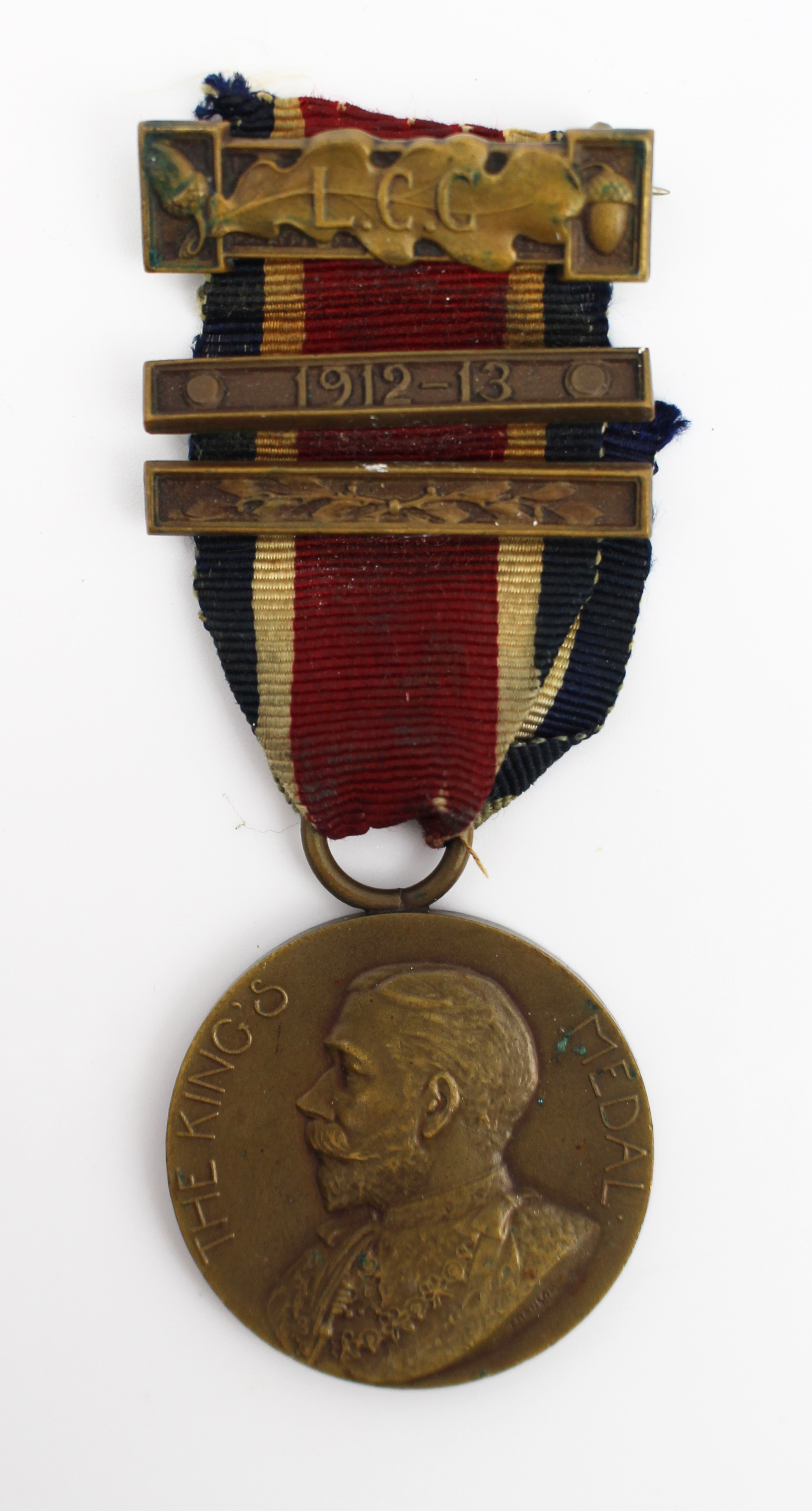 Pair of L.C.C. King’s Medals for Attendance, Conduct & Industry