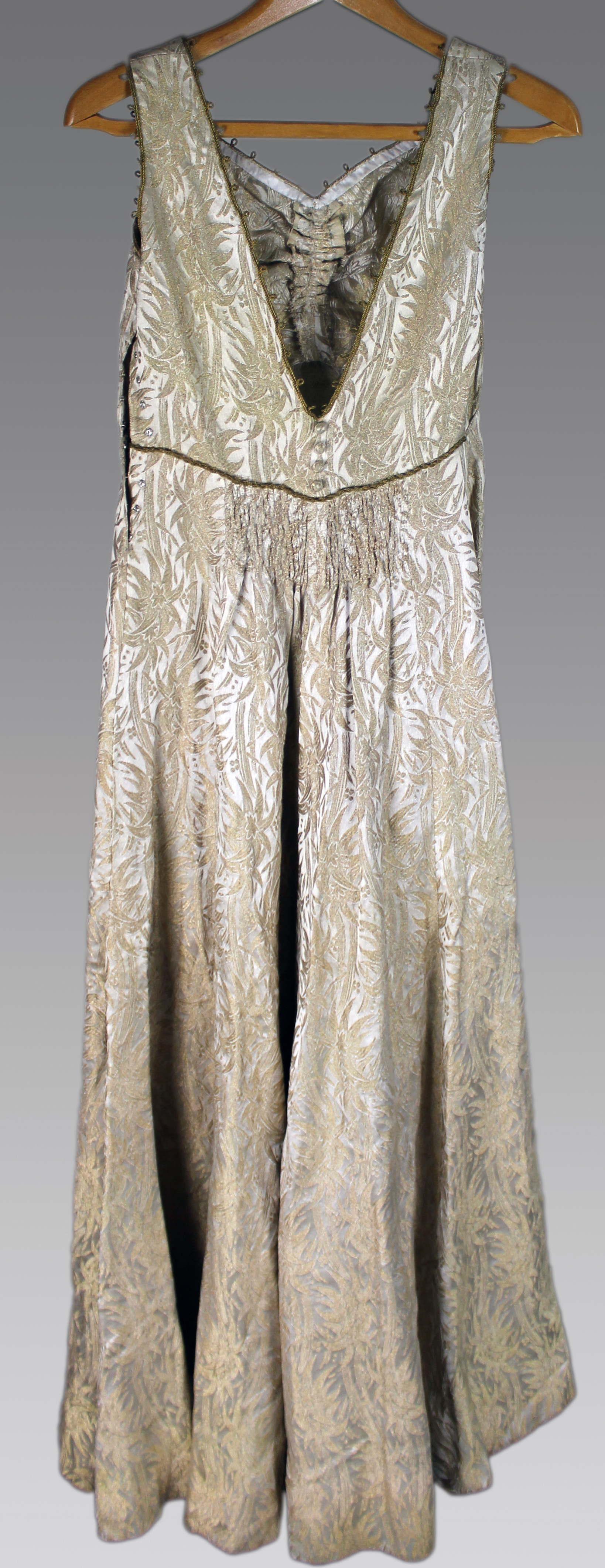 Edwardian Silk Brocade Dress and Jacket Ensemble