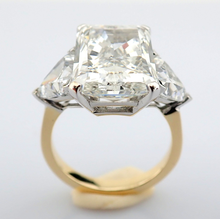 Radiant Cut Lab-Grown Diamond Ring - 10.82 Total Carat (IGI Certified)