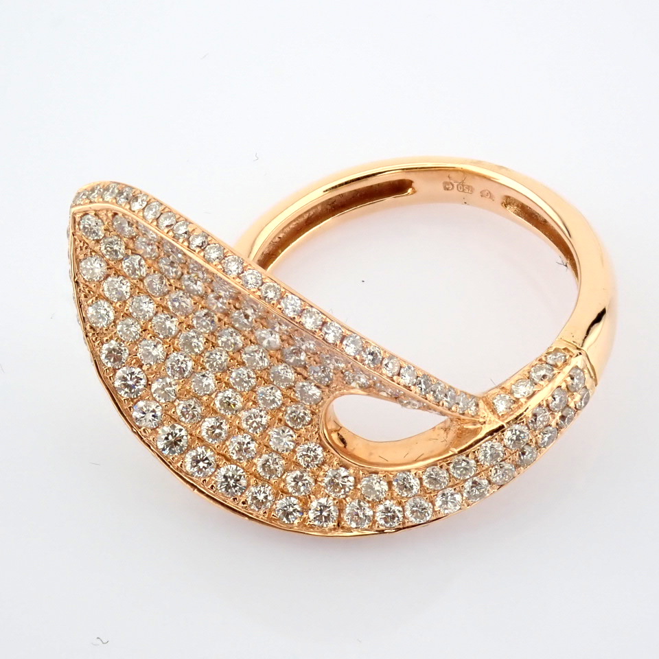 Natural Diamond 18K Rose/Pink Gold Ring