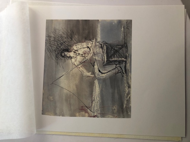 Rare Henry Moore Lithograph 'Man Fishing' 1983