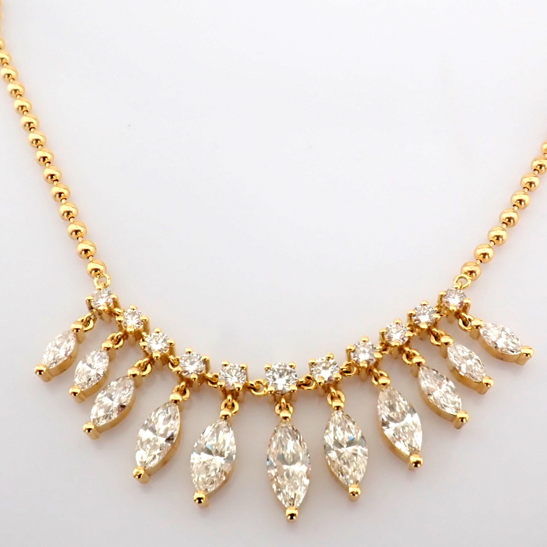 Marquise Cut Lab-Grown Diamond Necklace - 6.33 Total Carat (MDI Certified)