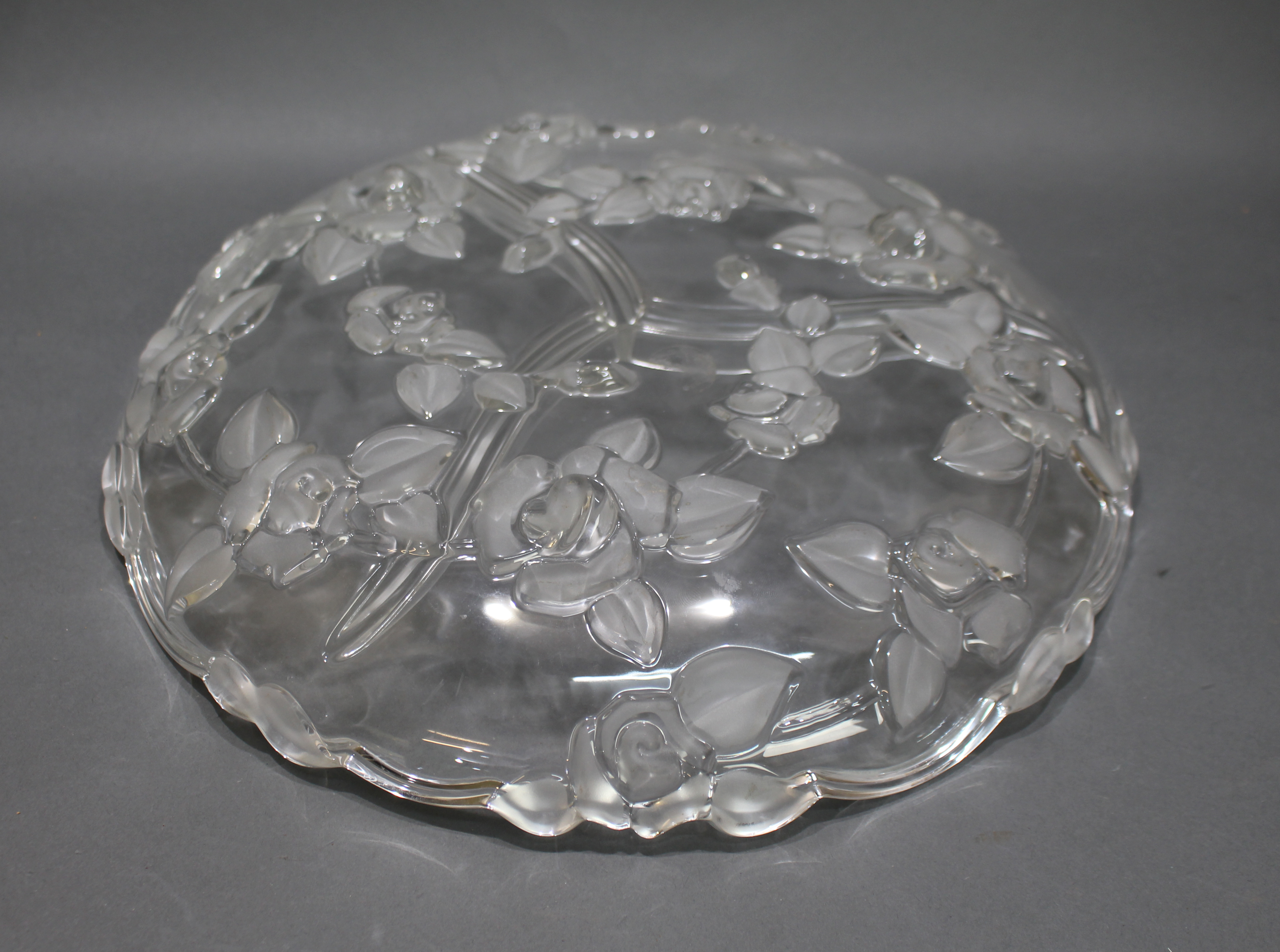 Large Crystal Vintage Italian Hors d'oeuvres Plate