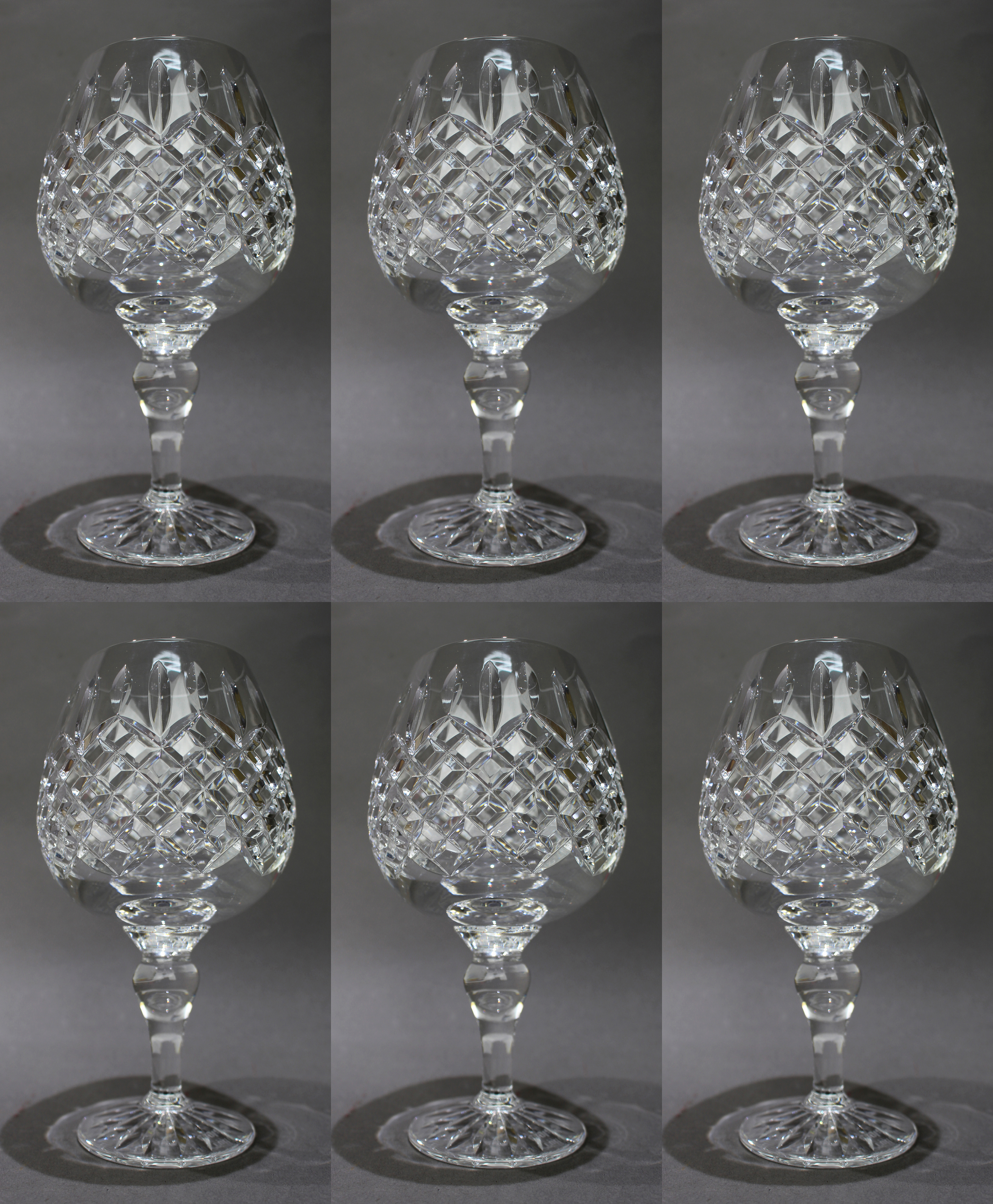 Set of 6 Tudor Crystal "Burleigh" Wine Glasses