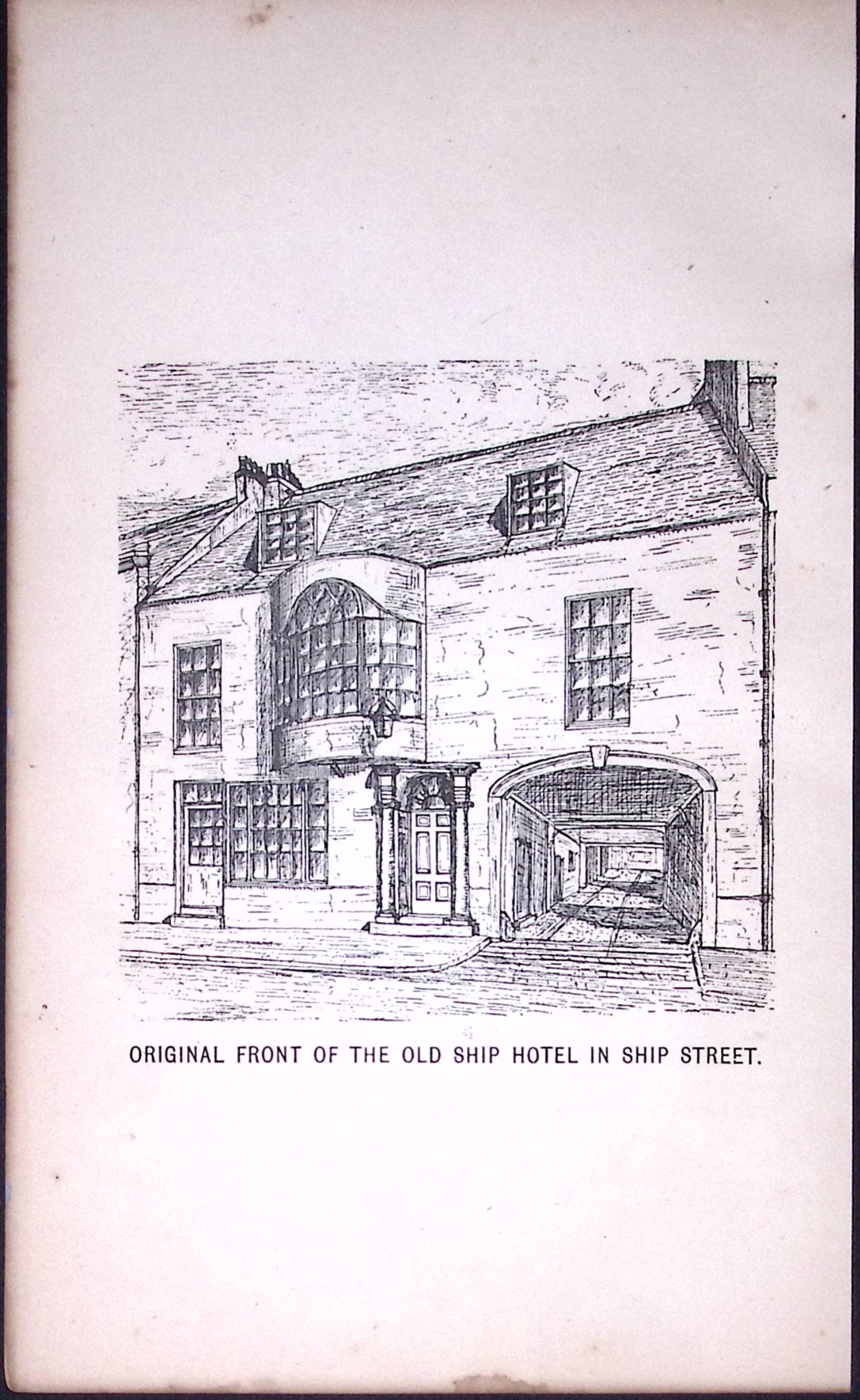Brighton Old Ship Hotel Ship Street Antique 134-Year-Old Print-13-TR