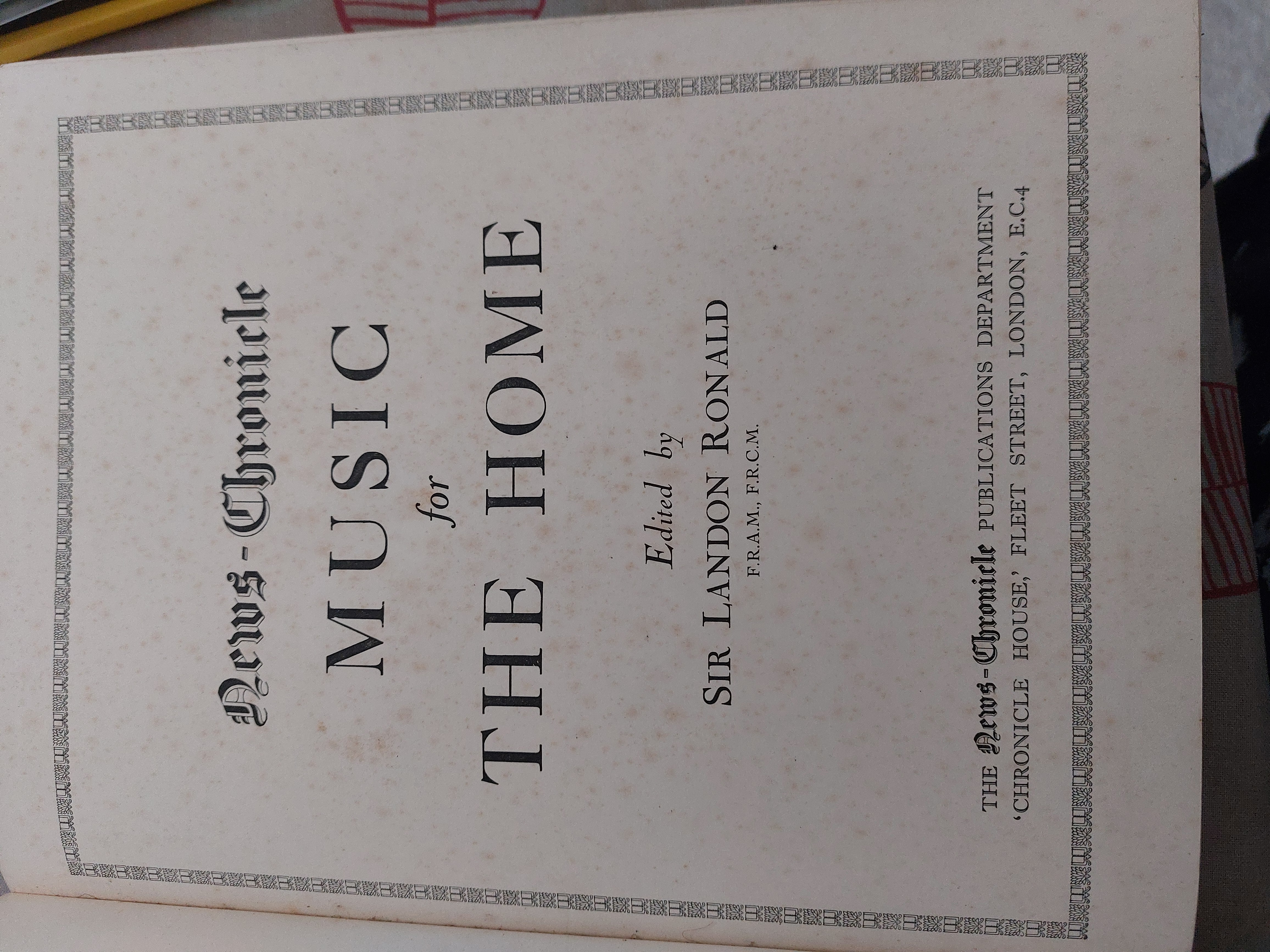 Vintage Music Book