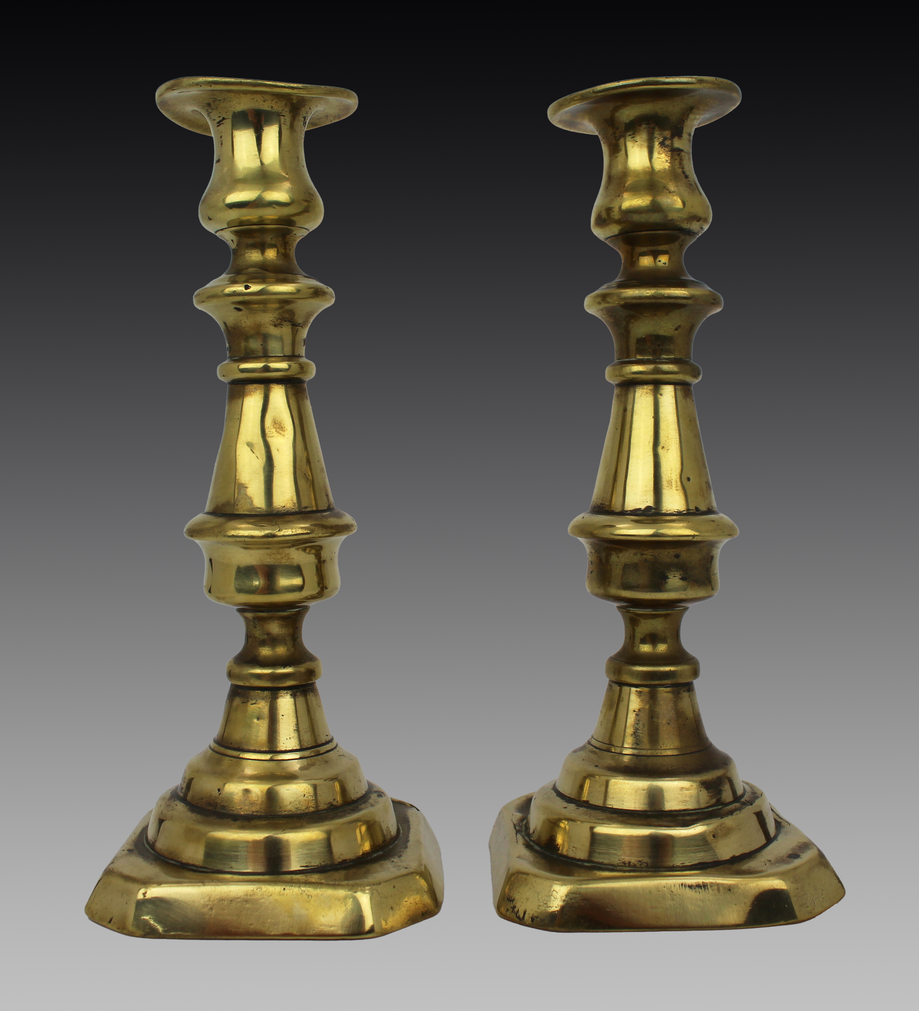 Pair of Antique Brass Candlesticks