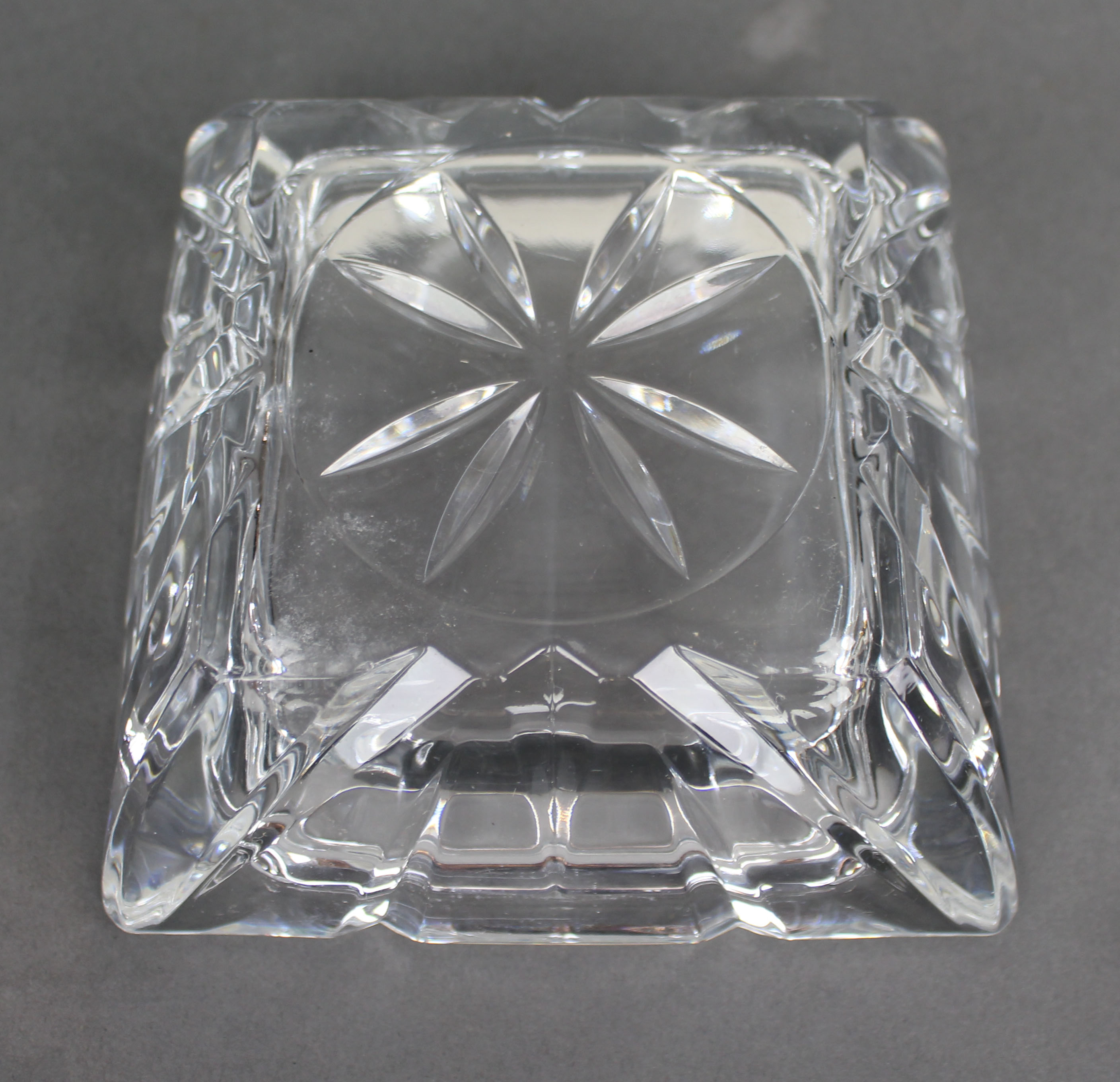 Vintage Cut Glass Crystal Ash Tray