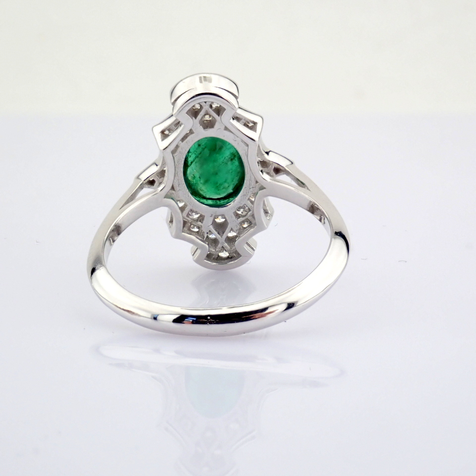 Natural Diamond 18K White Gold Ring