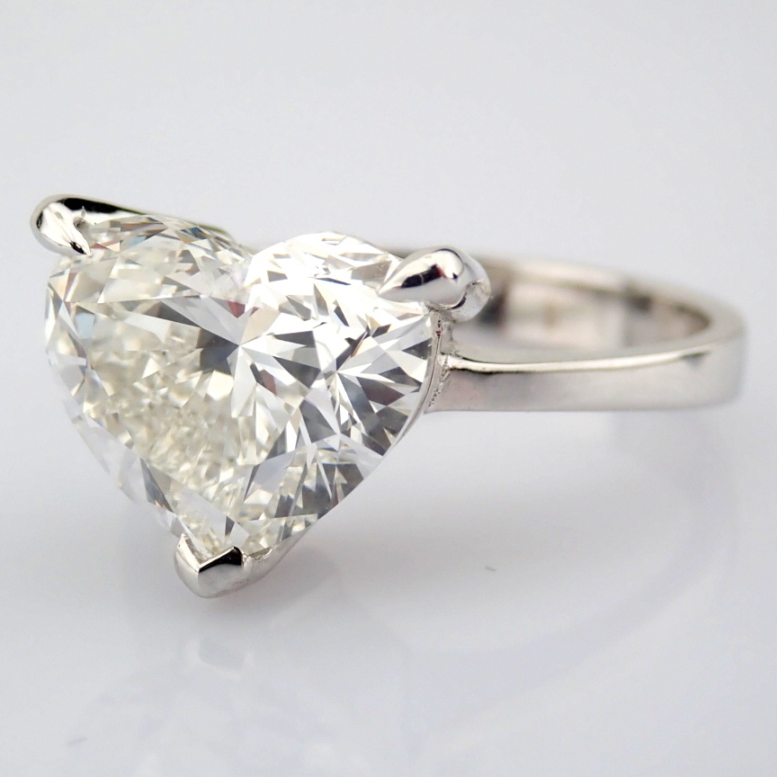 Heart Cut Lab-Grown Diamond Ring - 4.05 Total Carat (IGI Certified)