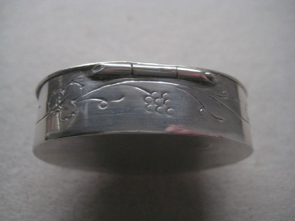 Vintage Continental Silver Pill Box