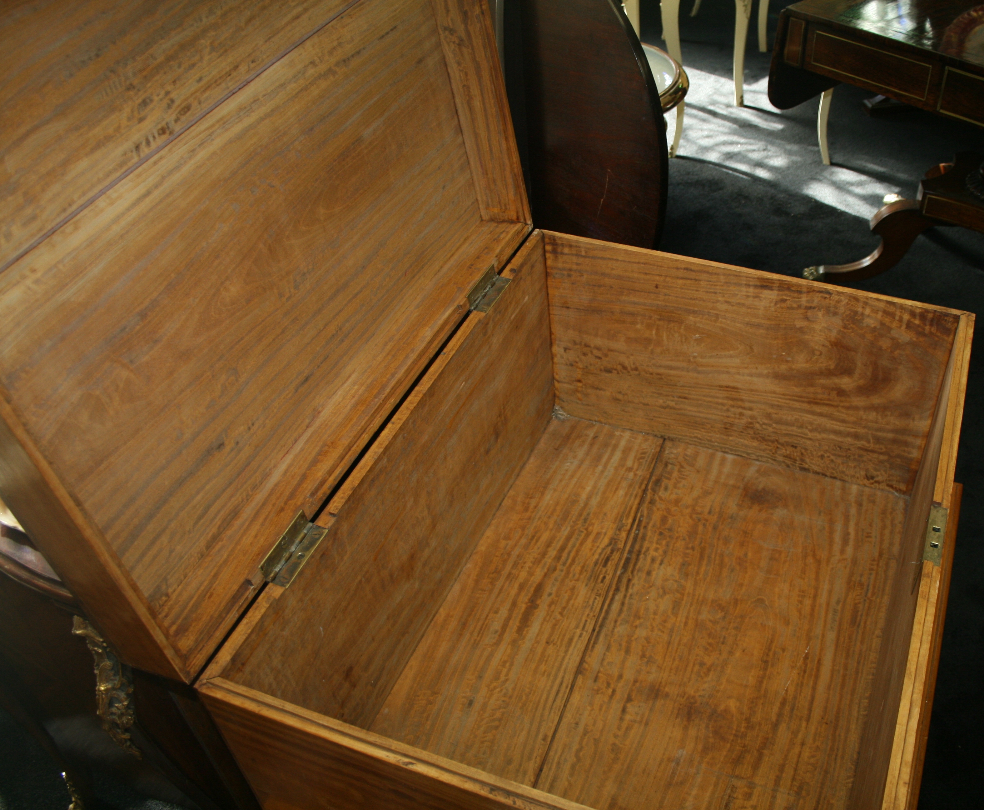 George IV Solid Satinwood Silver Chest on Stand