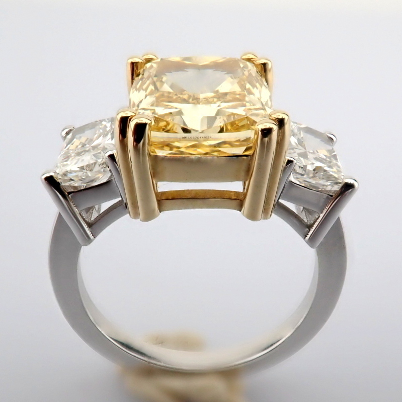 Cushion Cut Lab-Grown Diamond Ring - 6.95 Total Carat (IGI Certified)