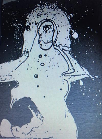 Nick Walker (B 1969-) Black Nozzle, 2007, Screenprint In Black With Early Apish Angel Blind Stamp