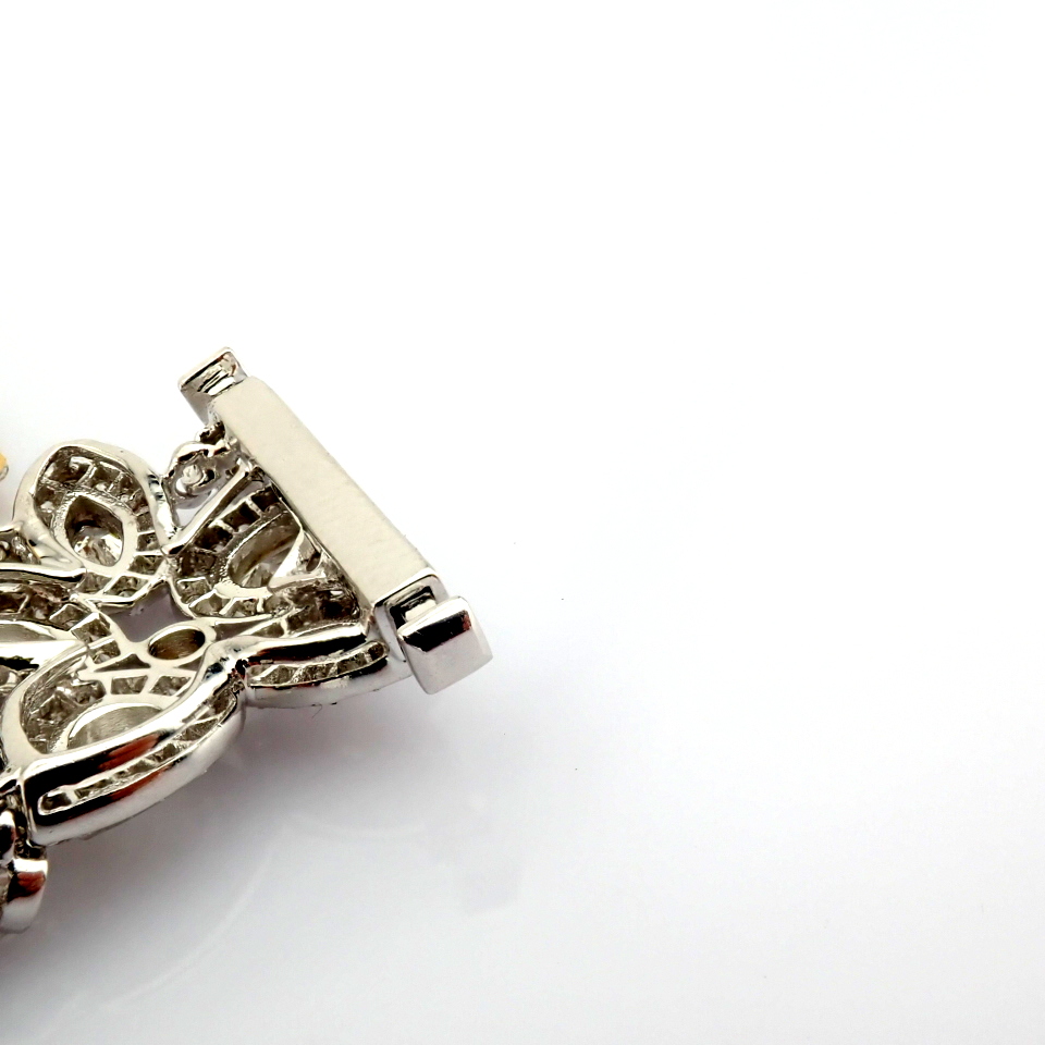 Natural Diamond 18K White Gold Bracelet