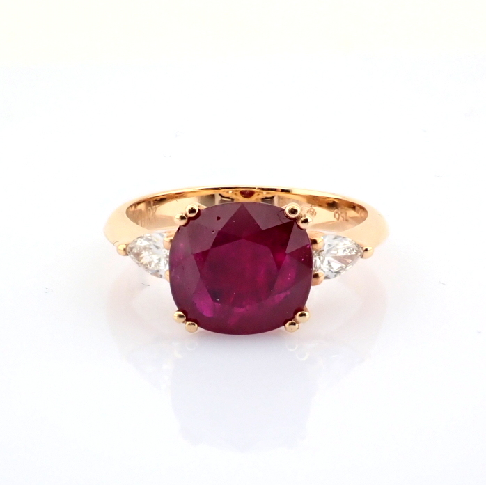 Natural Diamond 18K Rose/Pink Gold Ring