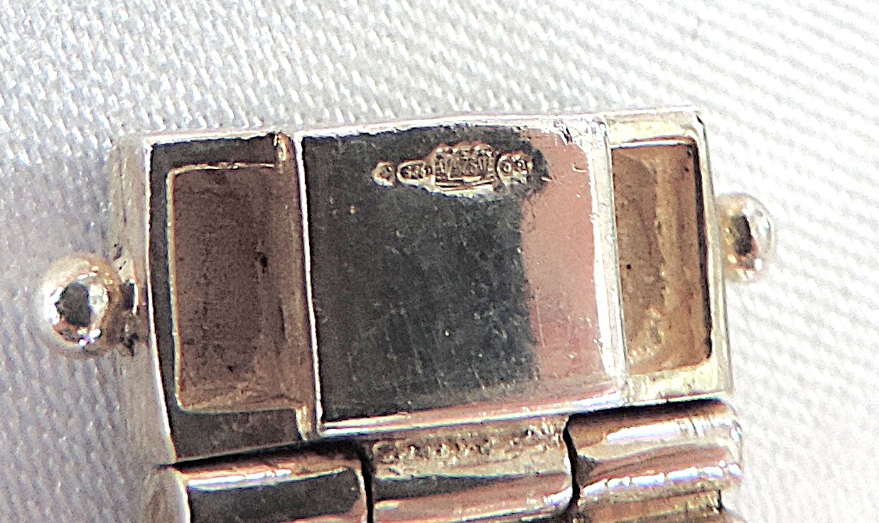 Artisan Art Deco 925 Silver Black Jet & Marcasite Bracelet 46.5 grams