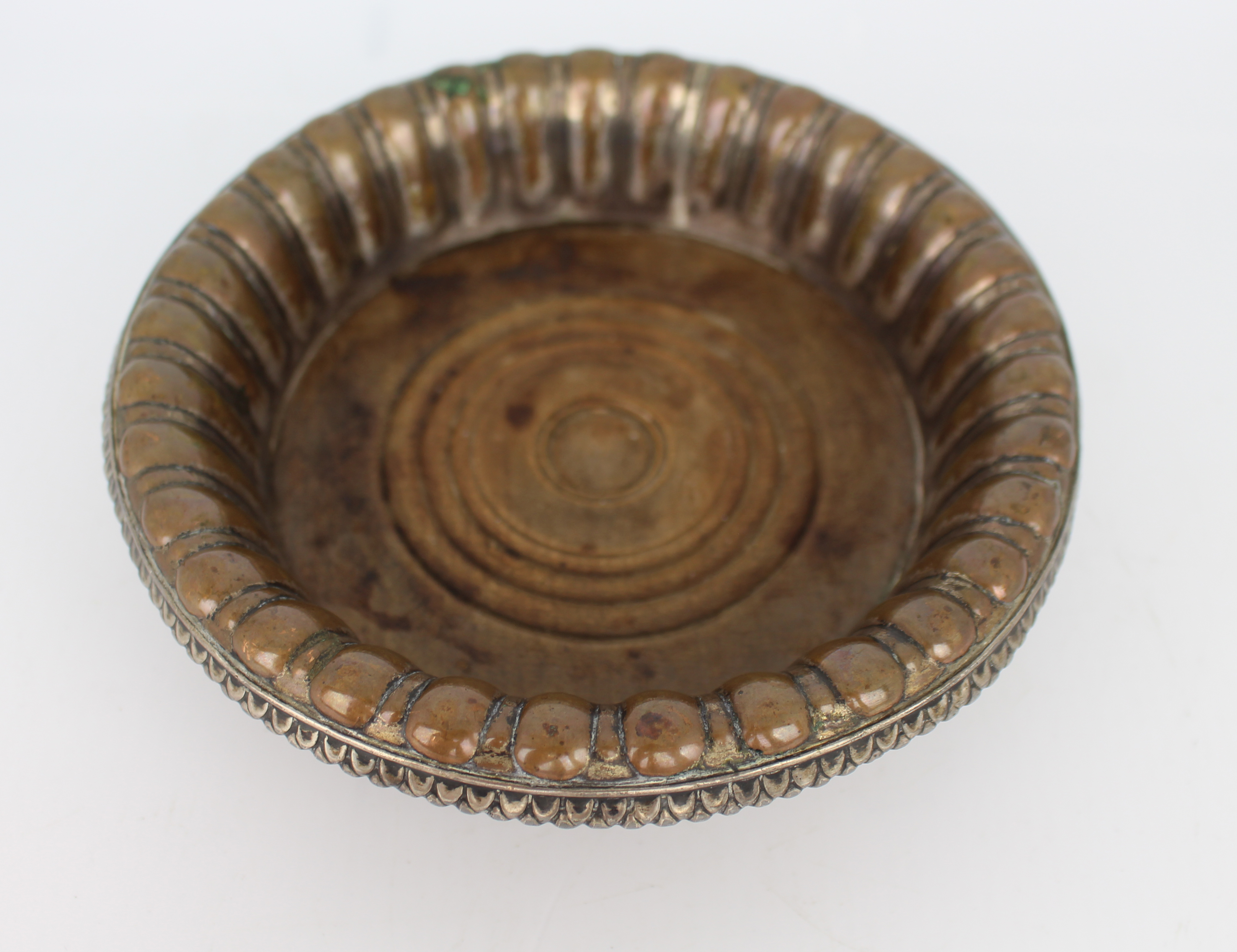 Antique Sheffield Plated Turned Wooden Wine Coaster