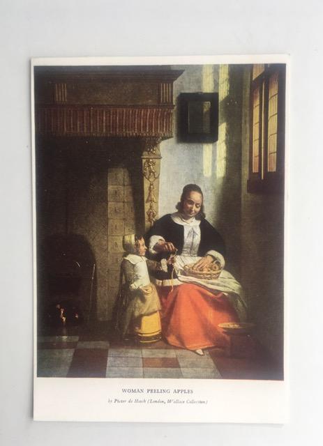 1938 Note Card & 3 Postcards' By The 'Medici Society', Constable Etc, Dedicated.